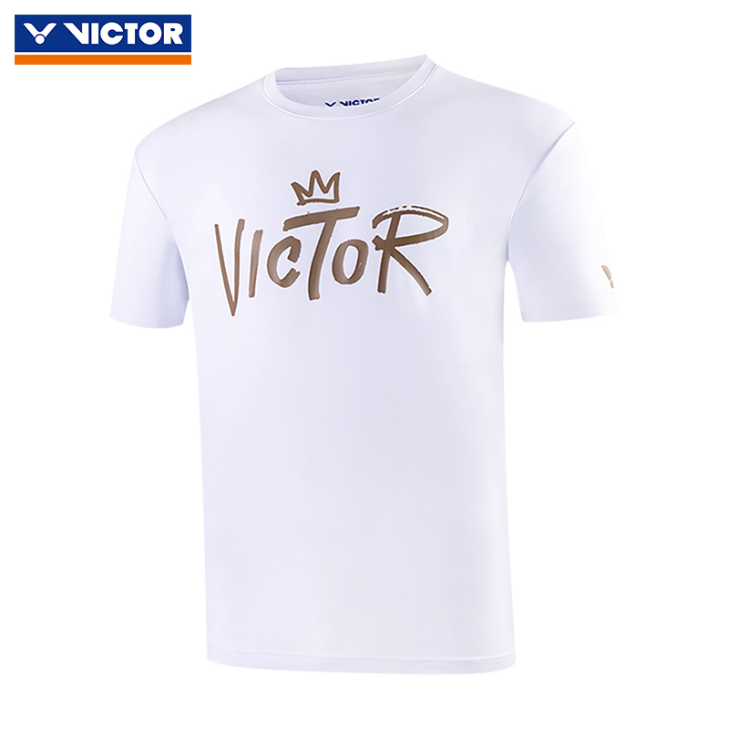 victor-victory-เสื้อยืดกีฬา-ผ้าถัก-ระบายอากาศ-แห้งเร็ว-สําหรับผู้ชายและผู้หญิง-ฝึกแบดมินตัน