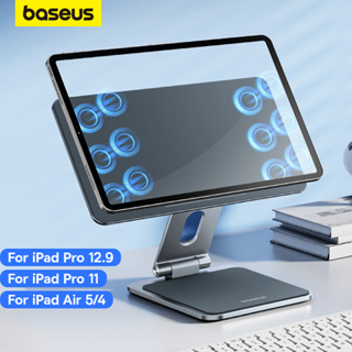 Baseus ขาตั้งแม่เหล็ก สําหรับ iPad Pro 11 12.9 นิ้ว อลูมิเนียม ปรับได้ ขาตั้งเดสก์ท็อป พับได้ สําหรับ iPad Pro Air Tablet Stand