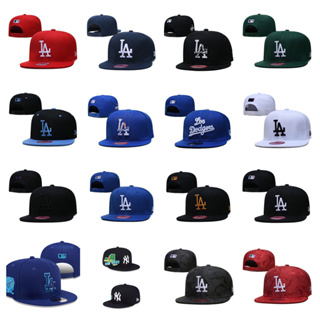 Mlb LA Los Angeles Dodgers หมวกปีกแบน ปรับได้ หมวกฮิปฮอป หมวกปีนเขา หมวกพัด