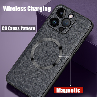 For iPhone X Xs XR 11 Pro Max Case Magnetic Wireless Charging CD Cross Pattern Drop Resistance Cover