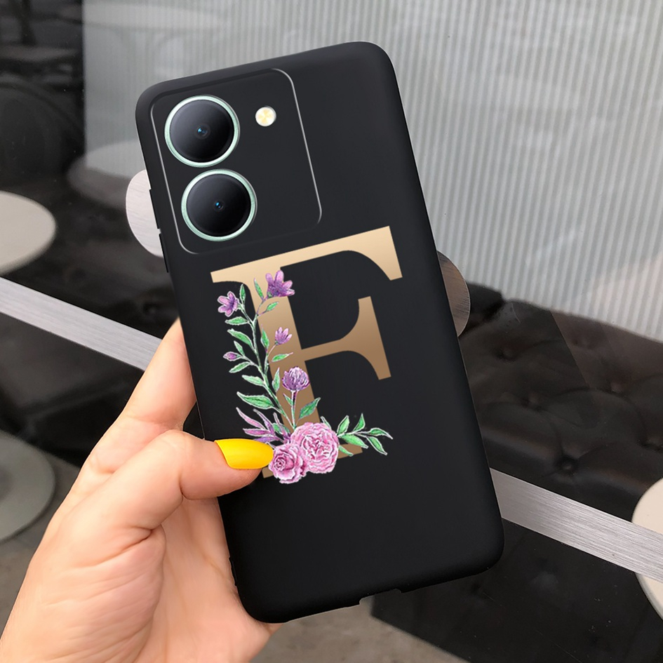 เคสโทรศัพท์มือถือ-แบบนิ่ม-พิมพ์ลายตัวอักษร-และดอกไม้-สําหรับ-vivo-y36-y78-5g-y36-v2247-y78-plus-y-36-y-78-y78-y78plus