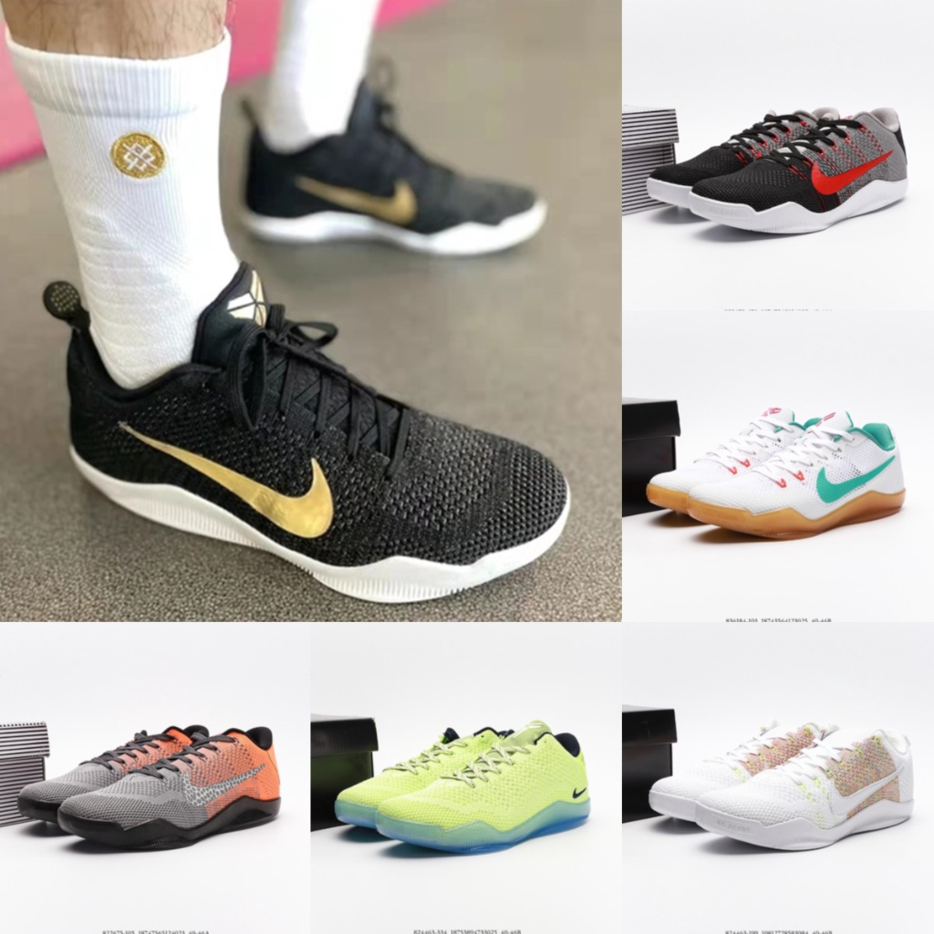 kobe-11-elite-รองเท้ากีฬา-รองเท้าบาสเก็ตบอล-ผ้าถัก-สไตล์เรโทร-สําหรับผู้ชาย