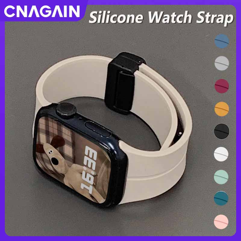 cnagain-สายนาฬิกาข้อมือซิลิโคน-พร้อมหัวเข็มขัดแม่เหล็ก-สําหรับ-apple-watch-49-มม-45-มม-44-มม-40-มม-41-มม-42-มม-38-มม-iwatch-ultra-series-8-7-6-5-4-3-2-1