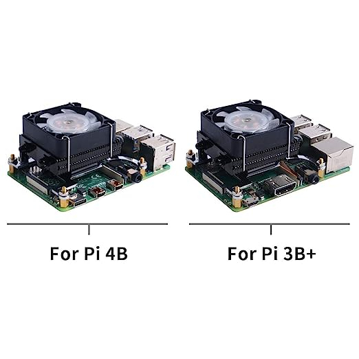 พัดลมระบายความร้อน CPU 52Pi Raspberry Pi 4 Raspberry Pi Low-Profile ...