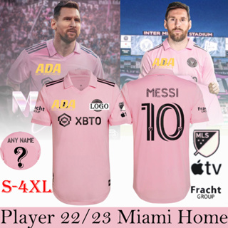 【Player Issue/ S-4XL 】 {พร้อมส่ง} เสื้อกีฬาแขนสั้น ลายทีมชาติฟุตบอล Inter Miami Home MLS ไซซ์ S-4XL สําหรับผู้ชาย 22 23