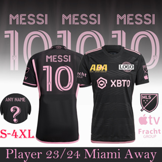 เสื้อกีฬาแขนสั้น ลายทีมชาติฟุตบอลชั้นนํา Inter Miami 23-24 คุณภาพสูง ไซซ์ S - 4XL MLS
