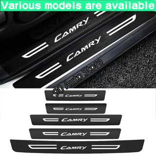 สติกเกอร์คาร์บอนไฟเบอร์ ป้องกันรอยขีดข่วน สําหรับติดขอบประตูรถยนต์ Toyota Camry Auris Aygo Hignlander CHR 1 ชิ้น 4 ชิ้น 5 ชิ้น