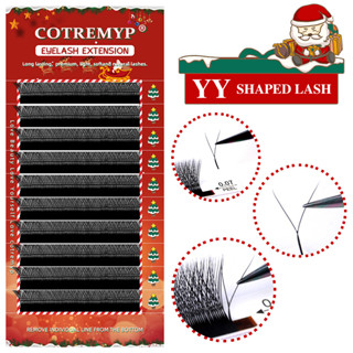 Cotremyp ขนตาปลอม YY 0.07D 8 9 10 11 12 13 14 มม. 10 แถว ขนปุยง่าย สําหรับคอสเพลย์ แต่งหน้า DIY