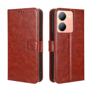 Vivo Y27 5G เคส Leather Case เคสโทรศัพท์ Stand Wallet Vivo Y27 Y 27 5G เคสมือถือ Cover