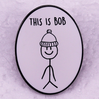 This is bob เข็มกลัด รูปการ์ตูน meme badge Enamel Pin สําหรับตกแต่งกระเป๋าเป้สะพายหลัง