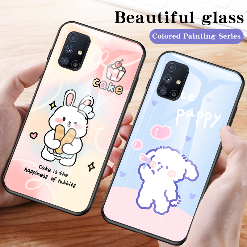 เคสโทรศัพท์มือถือกระจกนิรภัย-tpu-แบบนิ่ม-ขอบแข็ง-กันกระแทก-สําหรับ-samsung-galaxy-m51-galaxy-m51