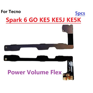 ปุ่มสวิตช์เปิด ปิด ปรับระดับเสียง สายเคเบิลอ่อน แบบเปลี่ยน สําหรับ Tecno Spark 6 GO KE5 KE5J KE5K