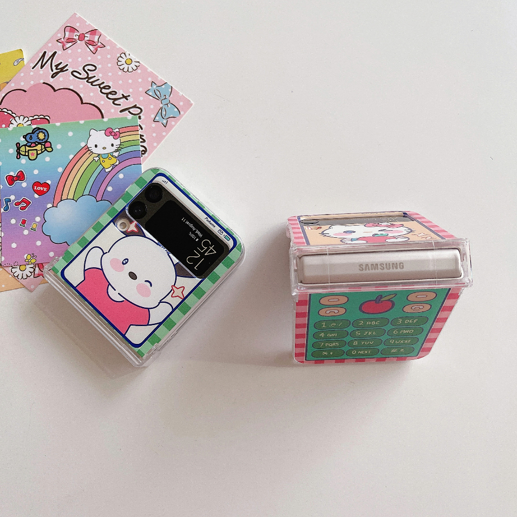 เคสโทรศัพท์มือถือ-กันกระแทก-หน้าจอพับได้-ลาย-sponge-baby-pie-big-star-พร้อมจี้-สําหรับ-samsung-galaxy-z-flip-5-zflip-5-z-flip5