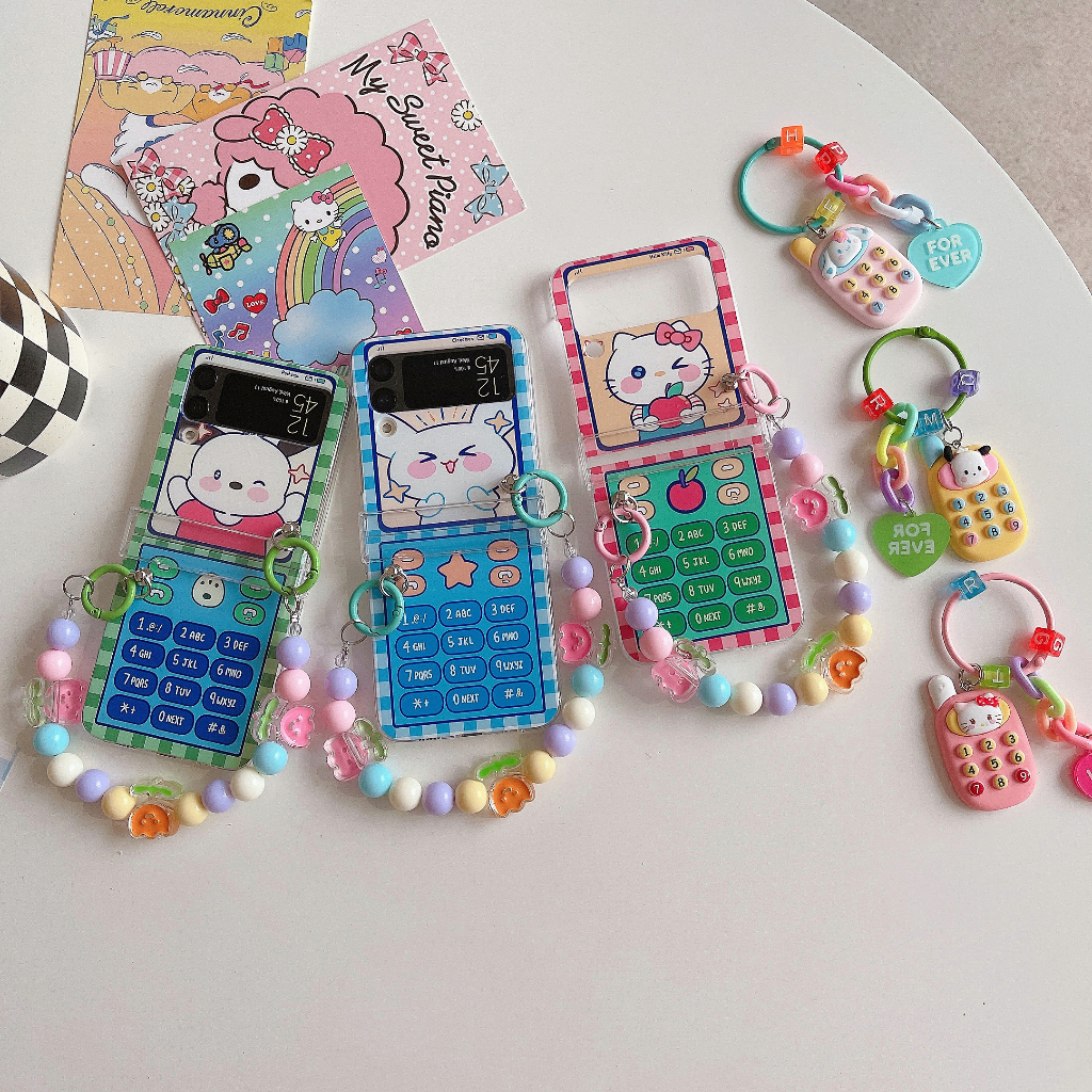 เคสโทรศัพท์มือถือ-กันกระแทก-หน้าจอพับได้-ลาย-sponge-baby-pie-big-star-พร้อมจี้-สําหรับ-samsung-galaxy-z-flip-5-zflip-5-z-flip5