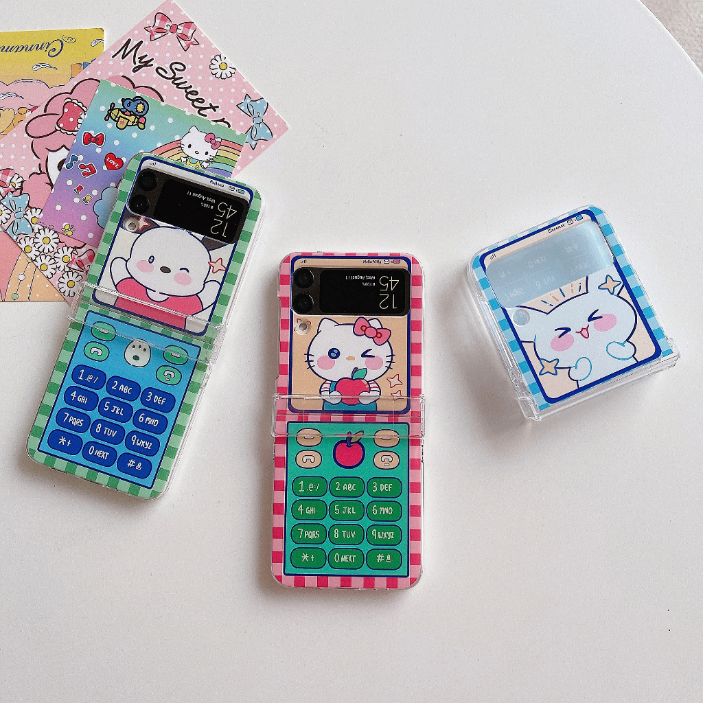 เคสโทรศัพท์มือถือ-กันกระแทก-หน้าจอพับได้-ลาย-sponge-baby-pie-big-star-พร้อมจี้-สําหรับ-samsung-galaxy-z-flip-5-zflip-5-z-flip5