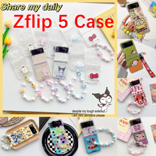 เคสป้องกันโทรศัพท์มือถือ แบบหน้าจอพับได้ ลายการ์ตูนเป็ด และหนู สําหรับ Samsung Galaxy Z Flip 5 ZFlip 5 Z Flip5