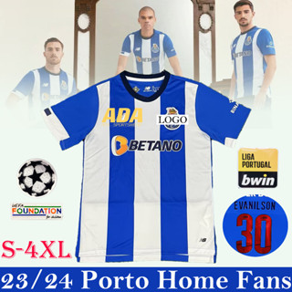 【พร้อมส่ง】เสื้อกีฬาแขนสั้น ลายทีมชาติฟุตบอล Porto 23-24 ชุดเหย้า สําหรับผู้ชาย ไซซ์ S-4XL