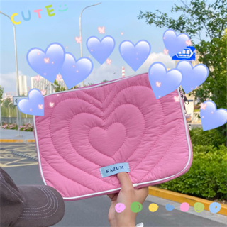 Coffeejoy กระเป๋าใส่แล็ปท็อป แท็บเล็ต แบบนิ่ม ลายหัวใจน่ารัก สไตล์เกาหลี สําหรับ ipad 11 13 15 นิ้ว