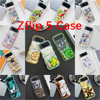เคสป้องกันโทรศัพท์มือถือ แบบหน้าจอพับได้ กันกระแทก ลายการ์ตูนอนิเมะ Boy Wave Duck สําหรับ Samsung Galaxy Z Flip 5 ZFlip 5 Z Flip5
