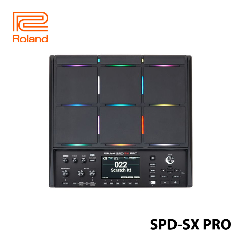 roland-spd-sx-pro-all-in-one-แผ่นเคาะตัวอย่างแทมบูรีนไฟฟ้า