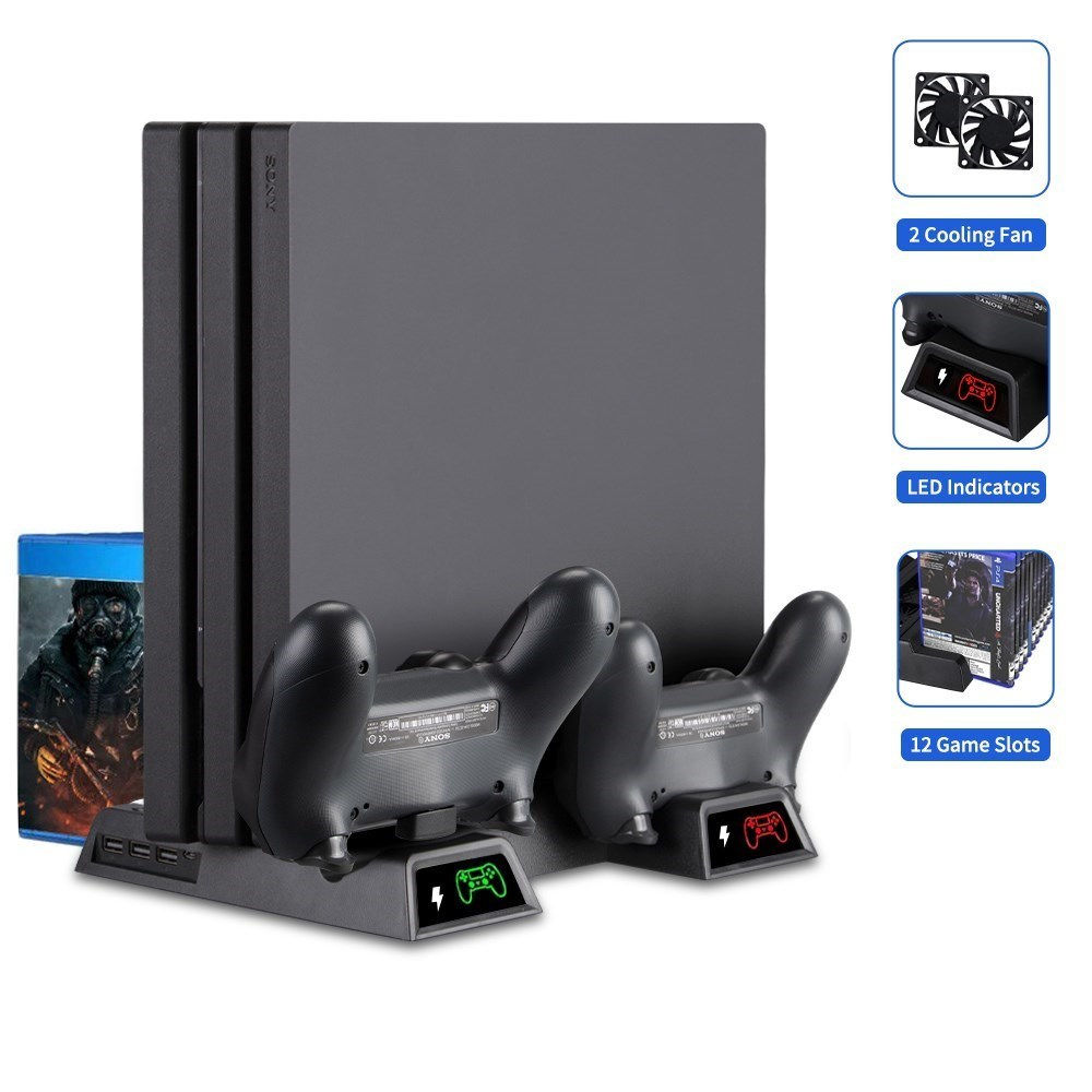 Playstation 4 Dualshock PS4 Slim / Pro ขาตั้งแนวตั้ง ฐานชาร์จ ...