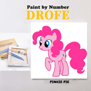 Drofe ระบายสีตามตัวเลข ระบายสีตามตัวเลขขึงเฟรม LITTLE PONY APPLE JACK ภาพระบายสีตามตัวเลข แบบขึงเฟรมไม้ งานศิลปะ DIY painting by numbers