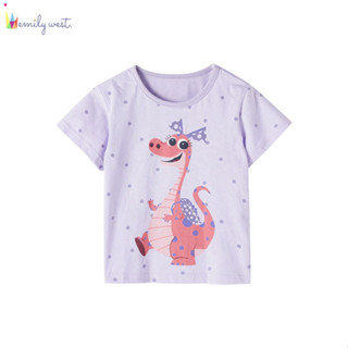 Ready Stock dinosaur girls Cotton Toddler Kids T-Shirt Cute Cartoon Summer Children Kids round neck short sleeves