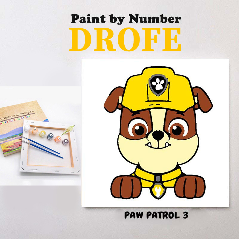 drofe-ระบายสีตามตัวเลข-ภาพระบายสีตามหมายเลข-พร้อมกรอบรูป-paw-patrol-1-20x20-ชุดภาพวาด-ชุดวาดภาพ-แพ็คเกจระบายสี-กระดาษคราฟท์-ภาพวาด-diy-ภาพวาดตามตัวเลข-ตกแต่งผนัง