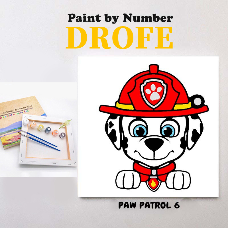 drofe-ระบายสีตามตัวเลข-ภาพระบายสีตามหมายเลข-พร้อมกรอบรูป-paw-patrol-1-20x20-ชุดภาพวาด-ชุดวาดภาพ-แพ็คเกจระบายสี-กระดาษคราฟท์-ภาพวาด-diy-ภาพวาดตามตัวเลข-ตกแต่งผนัง