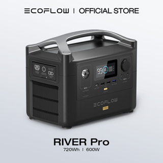 EF ECOFLOW ส่งไทย BOX แบตเตอรี่ แบบพกพา RIVER Pro แหล่งจ่ายไฟสํารอง สถานีไฟฟ้า แบบพกพา 720Wh / 600W 220V เอาต์พุต AC พลังงานชาร์จ 0-80%