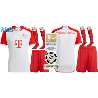 เสื้อกีฬาแขนสั้น ลายทีมฟุตบอล Bayern Munich 23 24 de LIGT SANE 2023 2024 HERNANDEZ GORETZKA GNABRY camisa de futebol ชุดเหย้า สําหรับเด็ก