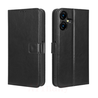 Tecno Pova Neo 3 เคส Leather Case เคสโทรศัพท์ Stand Wallet Tecno Pova Neo3 เคสมือถือ Cover