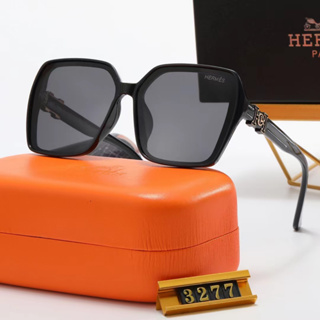Hermes แว่นตากันแดด ทรงสี่เหลี่ยม หรูหรา แฟชั่นคลาสสิก สําหรับผู้ชาย ผู้หญิง uv400