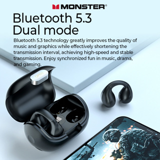 Monster MH22137 ชุดหูฟังบลูทูธไร้สาย 5.3 IPX7 ตัดเสียงรบกวน HiFi กันน้ํา สําหรับโทรศัพท์ Xiaomi IPhone