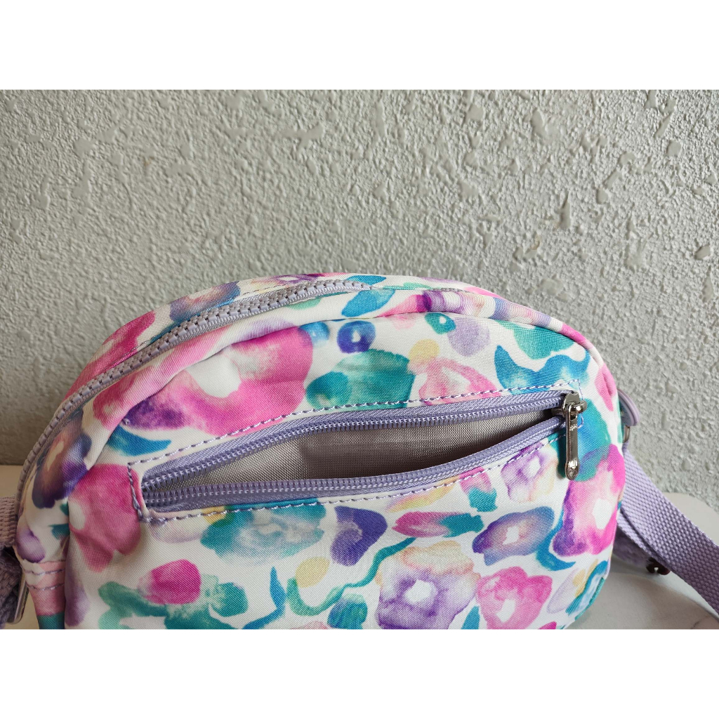 kipling-k15313-ใหม่-กระเป๋าสะพายไหล่-พิมพ์ลายดอกไม้-สีเขียวน้ํา