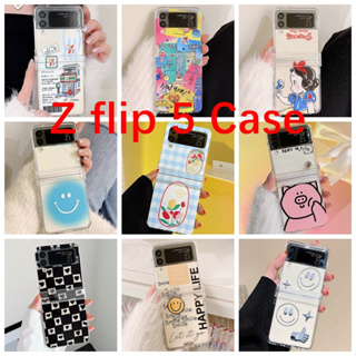 เคสมือถือ ลายการ์ตูนแมวยิ้มน่ารัก พับได้ กันตก สําหรับ Samsung Galaxy Z Flip 5 Z-Flip5 Z Flip-5