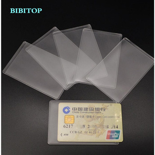 BIBITOP ซองใส่บัตรเครดิต PVC กันน้ํา สีโปร่งใส 50 ชิ้น