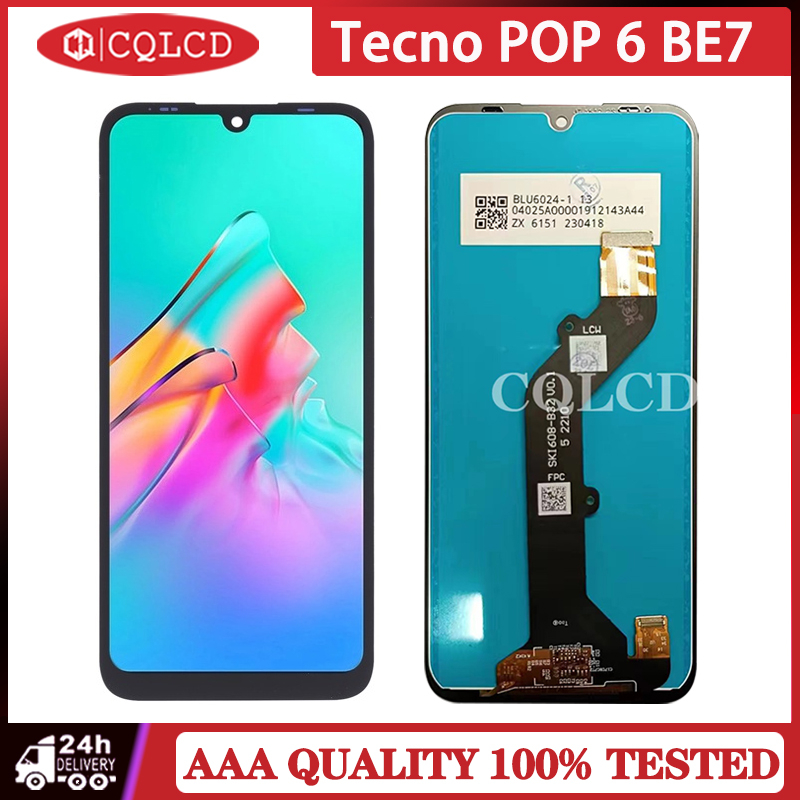 สําหรับ Tecno POP 6 BE7 จอแสดงผล LCD Touch Screen Digitizer Assembly ...