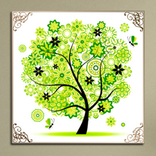 [CrazyMallueb.th] ภาพจิตรกรรมปักครอสสติตช์ รูปต้นไม้สี่ฤดู 5D สําหรับตกแต่งบ้าน