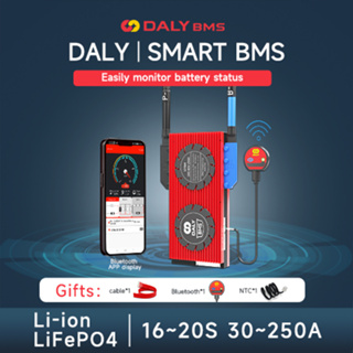 Daly Smart BMS Li-ion 16s 17s LiFePO4 20s 60V 30A-250A (สามารถใช้ได้กับเครื่องปรับสมดุลแบบแอคทีฟ)