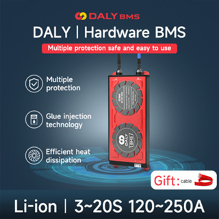 Daly ฮาร์ดแวร์ BMS Li-ion 3-20s 12V-72V กระแสไฟสูง 120A-250A (สามารถใช้ได้กับตัวปรับสมดุลที่ใช้งานอยู่)