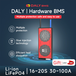 Daly ฮาร์ดแวร์ BMS Li-ion 16s 17s LiFePO4 20s 60V 30A-100A (สามารถใช้ได้กับตัวปรับสมดุลที่ใช้งานอยู่)