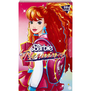 Barbie Rewind Doll, 80S Edition Schoolin Around Outfit with Varsity Jacket, Acid-Washed Skirt and Rad Accessories  HBY13 ตุ๊กตาบาร์บี้ รุ่น 80S Schoolin พร้อมเสื้อแจ็กเก็ต และกระโปรง ล้างกรด อุปกรณ์เสริม HBY13