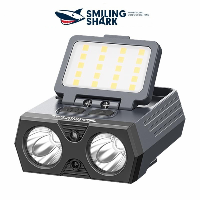 Smiling Shark TD0147 ไฟฉายคาดหัว XPE COB โคมไฟหน้า ขนาดเล็ก แบบพกพา ...