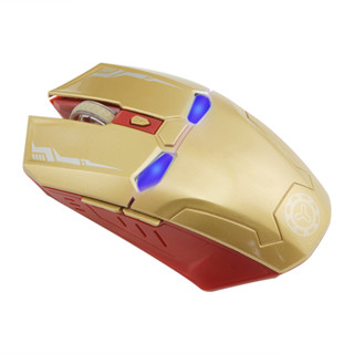 Iron Man เมาส์ไร้สายใบ้ Mouse Wireless Gaming Optical 2.4G กรัม USB คอมพิวเตอร์เกมเมาส์ปุ่ม DPI เมาส์