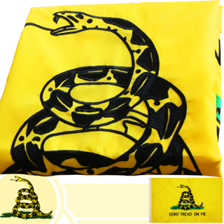 Anley ธงแบนเนอร์ ไนล่อน ปักลาย Dont Tread On Me 3x5 ฟุต สําหรับงานปาร์ตี้