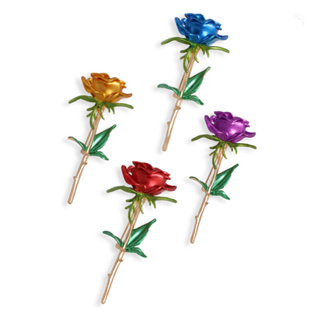 สวยหรู วินเทจ ดอกกุหลาบ เข็มกลัด ไฮเอนด์ หยดน้ํามัน ใบไม้สีเขียว กุหลาบ ช่อดอกไม้ เข็มกลัด อุปกรณ์ยอดนิยม
