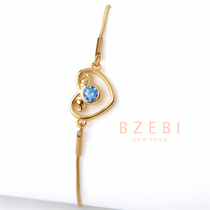 bzebi-กําไลข้อมือผู้หญิง-สร้อยคอหัวใจ-กําไลหินนําโชค-ทอง-powerpuff-girls-bracelet-เครื่องประดับ-สแตนเลส-กําไลแฟชั่น-18k-ไม่ลอกดําใส่อาบน้ําได้1277b