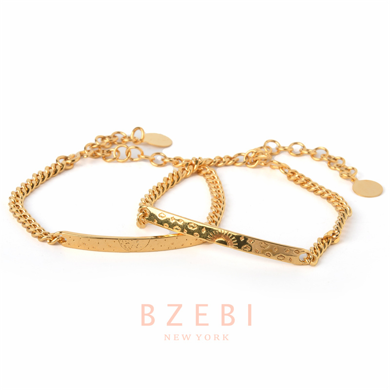 bzebi-กําไลข้อมือผู้หญิง-สร้อยข้อมือ-จี้กลางวันและกลางคืน-ทอง-bracelet-เครื่องประดับ-สแตนเลส-กําไลแฟชั่น-18k-ไม่ลอกดําใส่อาบน้ําได้-1278b