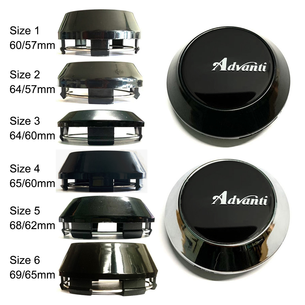 4pcs 60 มม./64 มม./65 มม./68 มม./69 มม.Avanti โลโก้เงินรถยนต์กีฬาล้อ ...